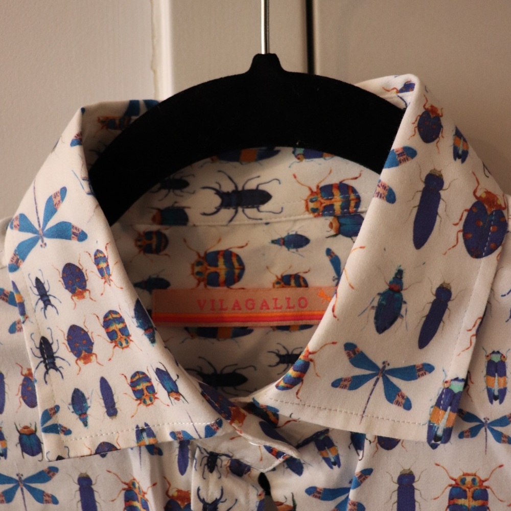 Vilagallo Multicolor Insect Pattern Shirt